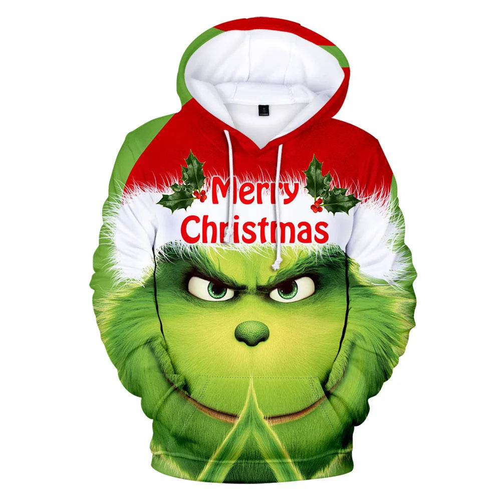Grinch Inspired Christmas Hoodie 3D Print Unisex