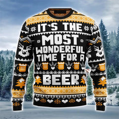 Beer Graphic Ugly Christmas Sweater