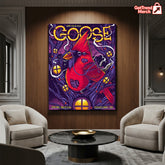 Goose Poster Canvas Wall Art – Jacobs Pavilion Cleveland OH June 19 & 20, 2025 – Psychedelic Cardinal Concert Print - Get Trend Merch