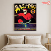 Guns N’ Roses Düsseldorf 2025 Skeleton Ping Pong Poster Canvas – Tour Exclusive Art - Get Trend Merch