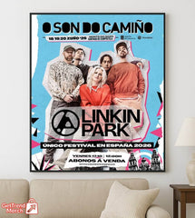 Linkin Park – O Son do Camiño 2026 – Santiago de Compostela, Spain – Monte do Gozo – Jun 18–20, 2026 Poster Canvas Wall Art - Get Trend Merch