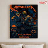 Metallica Kyiv Ukraine 2026 Poster Canvas Wall Art – NSC Olimpiyskiy Concert Exclusive - Get Trend Merch