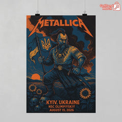 Metallica Kyiv Ukraine 2026 Poster Canvas Wall Art – NSC Olimpiyskiy Concert Exclusive - Get Trend Merch