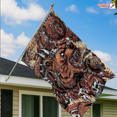 Metallica M72 Tour 2025 Denver Flag – Battle Grizzly Bear Design, June 27 Empower Field Limited Edition by JML2Art - Get Trend Merch