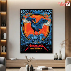 Metallica M72 World Tour November 1 2025 Perth Australia Optus Stadium Poster Canvas Wall Art