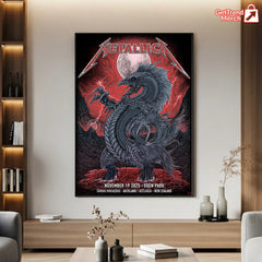 Metallica M72 World Tour November 19 2025 Auckland New Zealand Eden Park Poster Canvas Wall Art