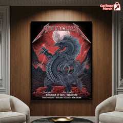 Metallica M72 World Tour November 19 2025 Auckland New Zealand Eden Park Poster Canvas Wall Art