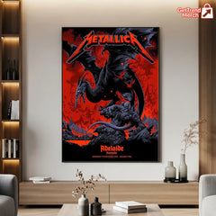 Metallica M72 World Tour November 5, 2025 Adelaide, Australia - Adelaide Oval Poster Canvas Wall Art