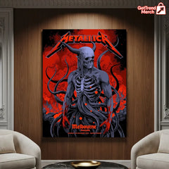 Metallica M72 World Tour November 8, 2025 Melbourne Australia Marvel Stadium Poster Canvas Wall Art