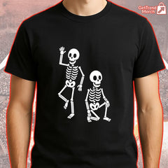 Subtle Skeletons Halloween T-Shirt – Funny Minimal Skeleton Graphic Tee - Get Trend Merch