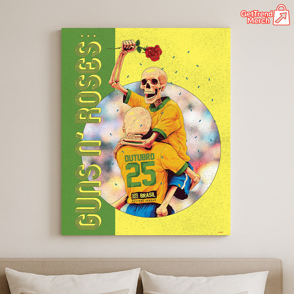 Guns N’ Roses – São Paulo, Brazil – Allianz Parque – Oct 25, 2025 Poster Canvas Wall Art