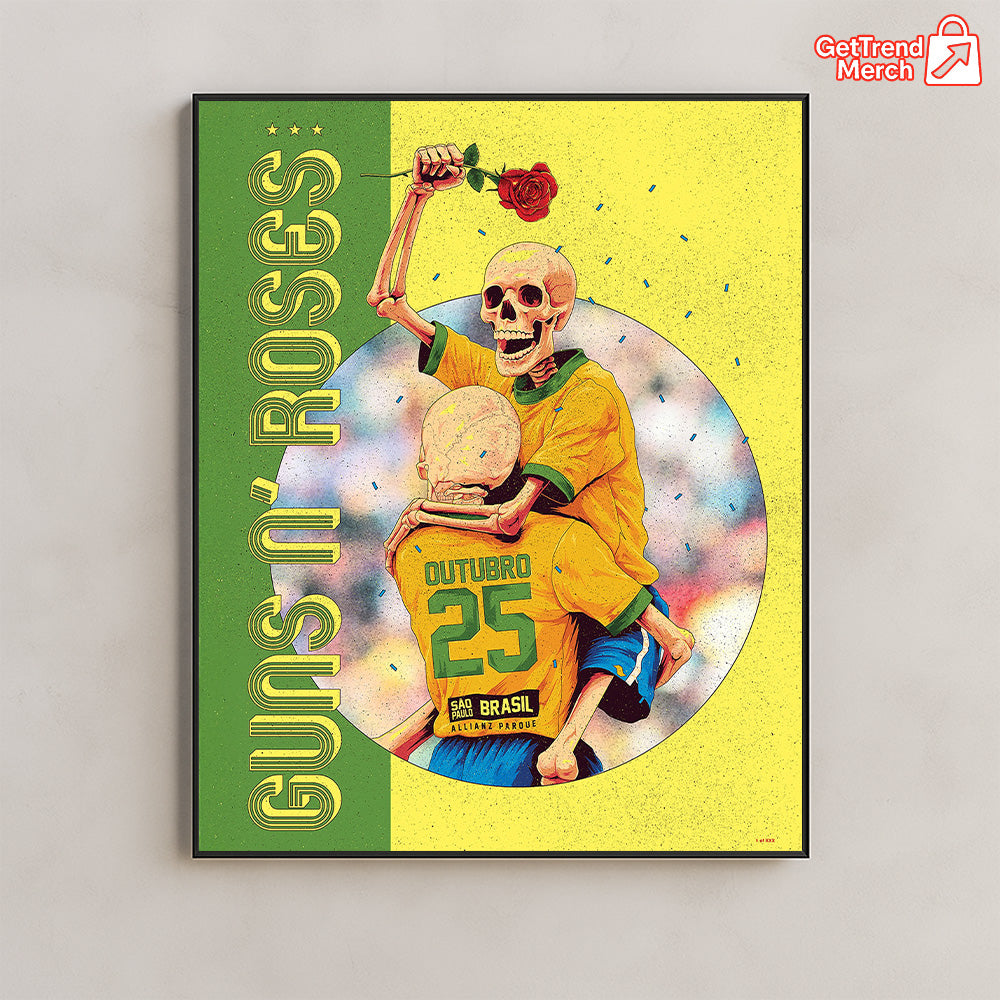 Guns N’ Roses – São Paulo, Brazil – Allianz Parque – Oct 25, 2025 Poster Canvas Wall Art