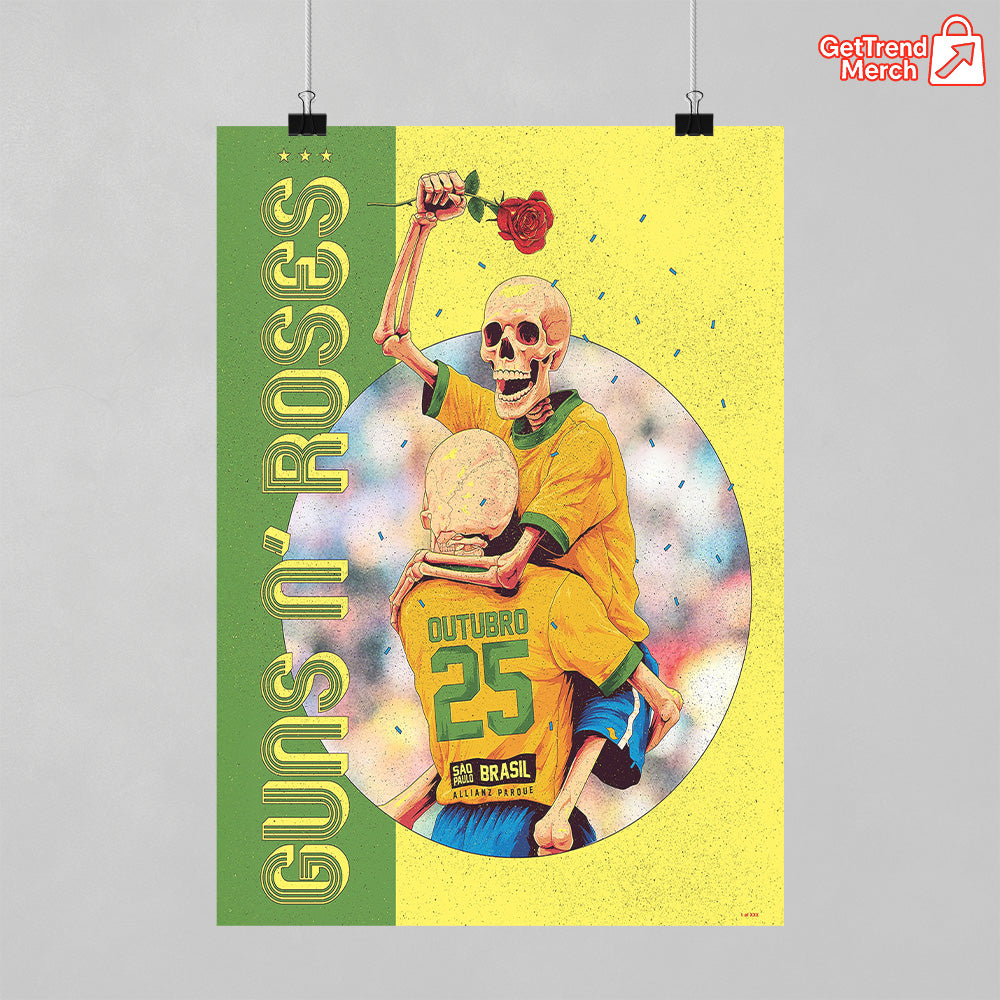 Guns N’ Roses – São Paulo, Brazil – Allianz Parque – Oct 25, 2025 Poster Canvas Wall Art