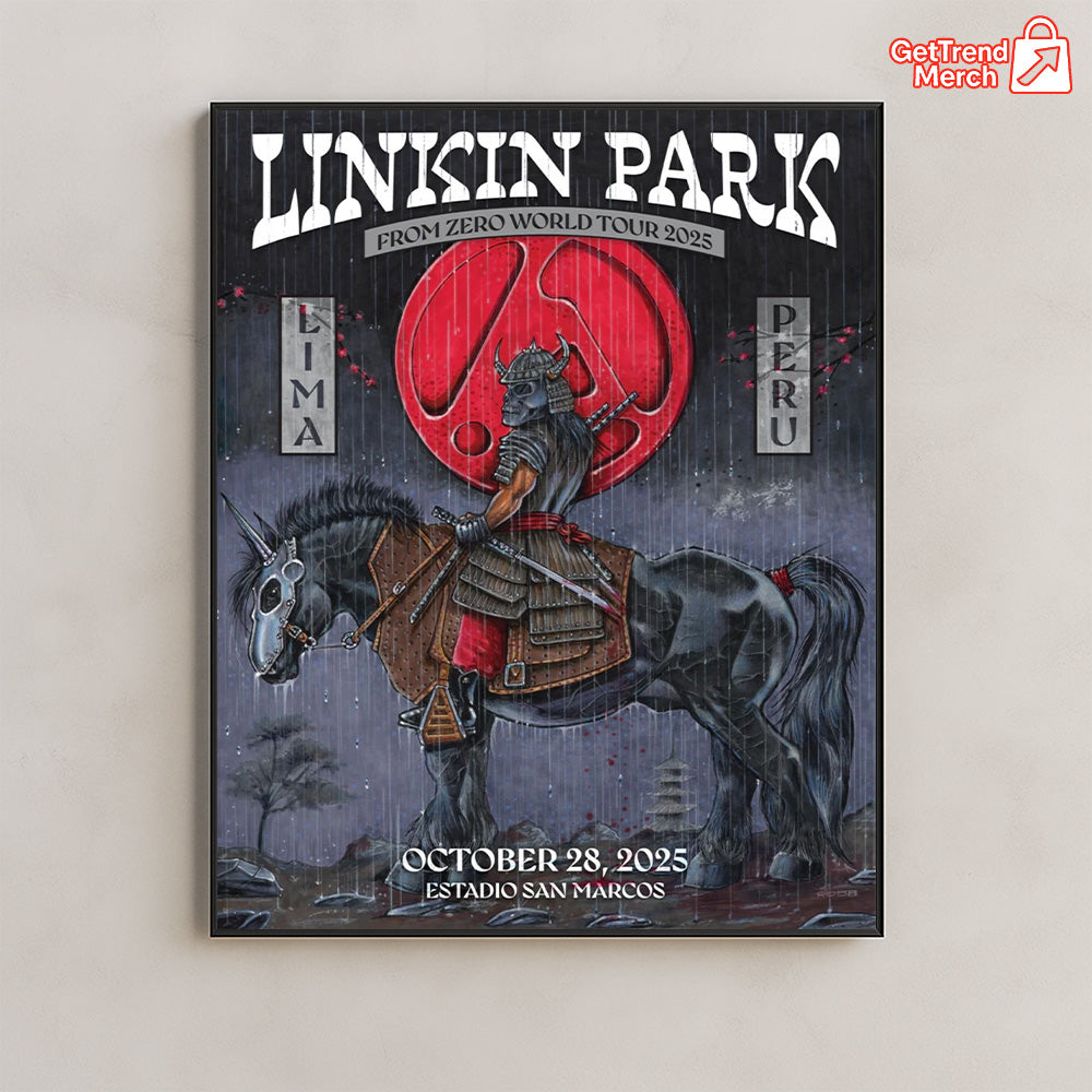 Linkin Park – From Zero World Tour – Lima, Peru – Estadio San Marcos – Oct 28, 2025 Poster Canvas Wall Art
