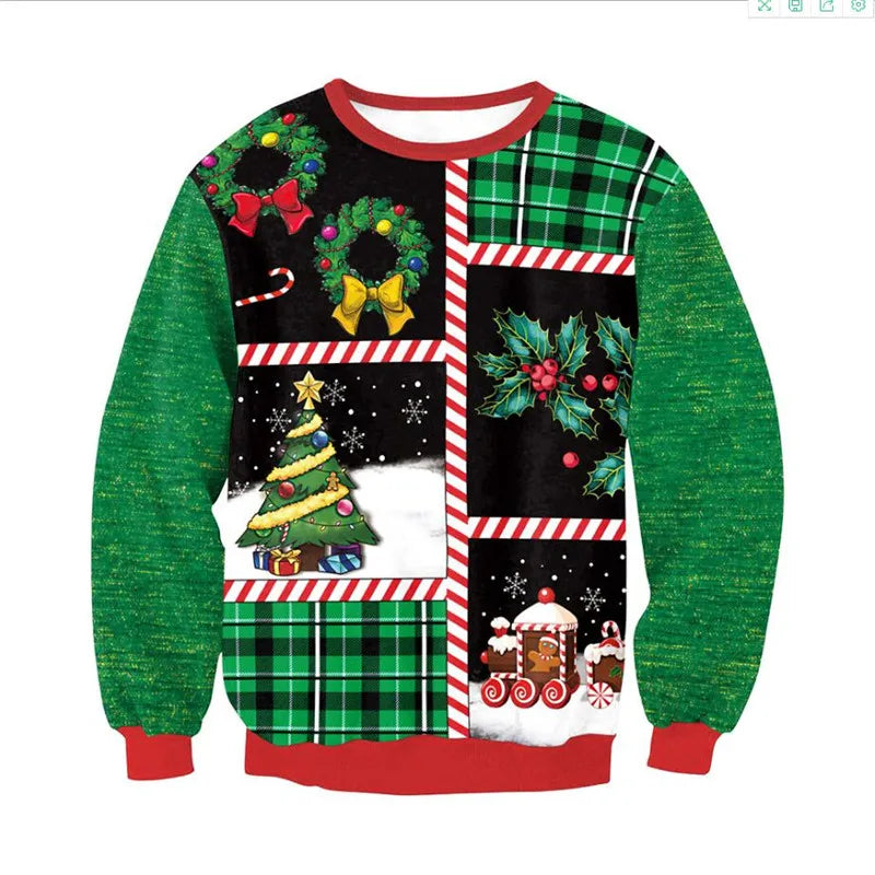 Dog Snowflake Reindeer Santa Ugly Christmas Sweater