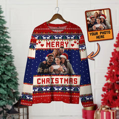 Custom Face Ugly Christmas Sweater – Personalized Photo Xmas Gift