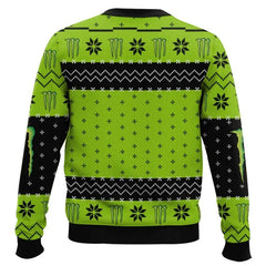 Green Claw Energy Inspired Ugly Christmas Sweater – Warm Knit-Look Crewneck
