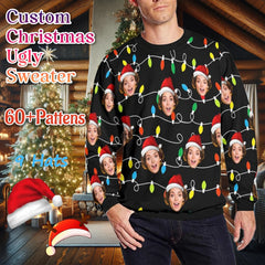 Custom Face Ugly Christmas Sweater – Personalized Photo Xmas Gift