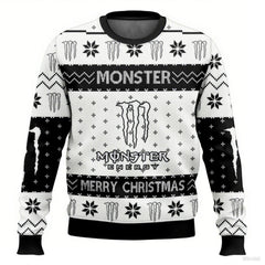 Green Claw Energy Inspired Ugly Christmas Sweater – Warm Knit-Look Crewneck