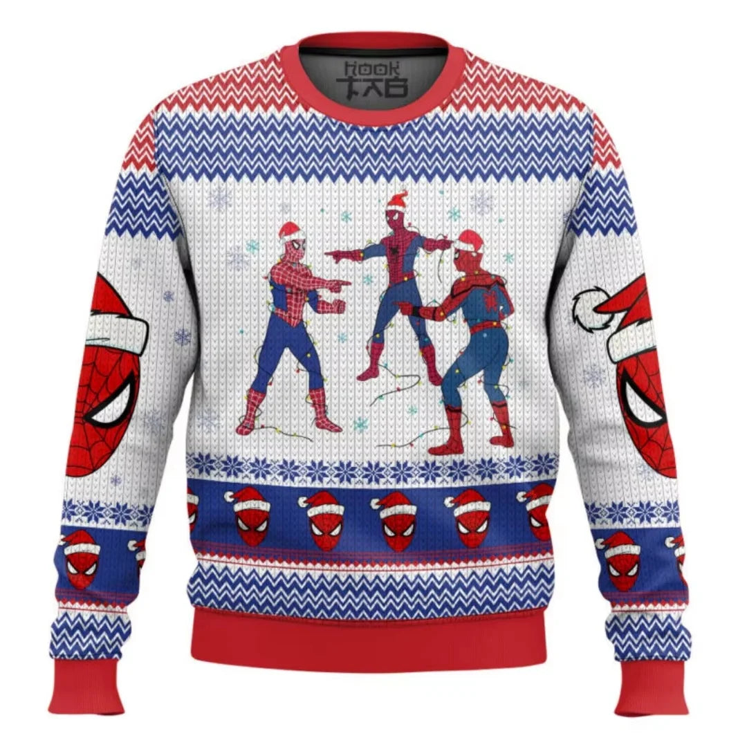 Spider-Hero Inspired Ugly Christmas Sweater