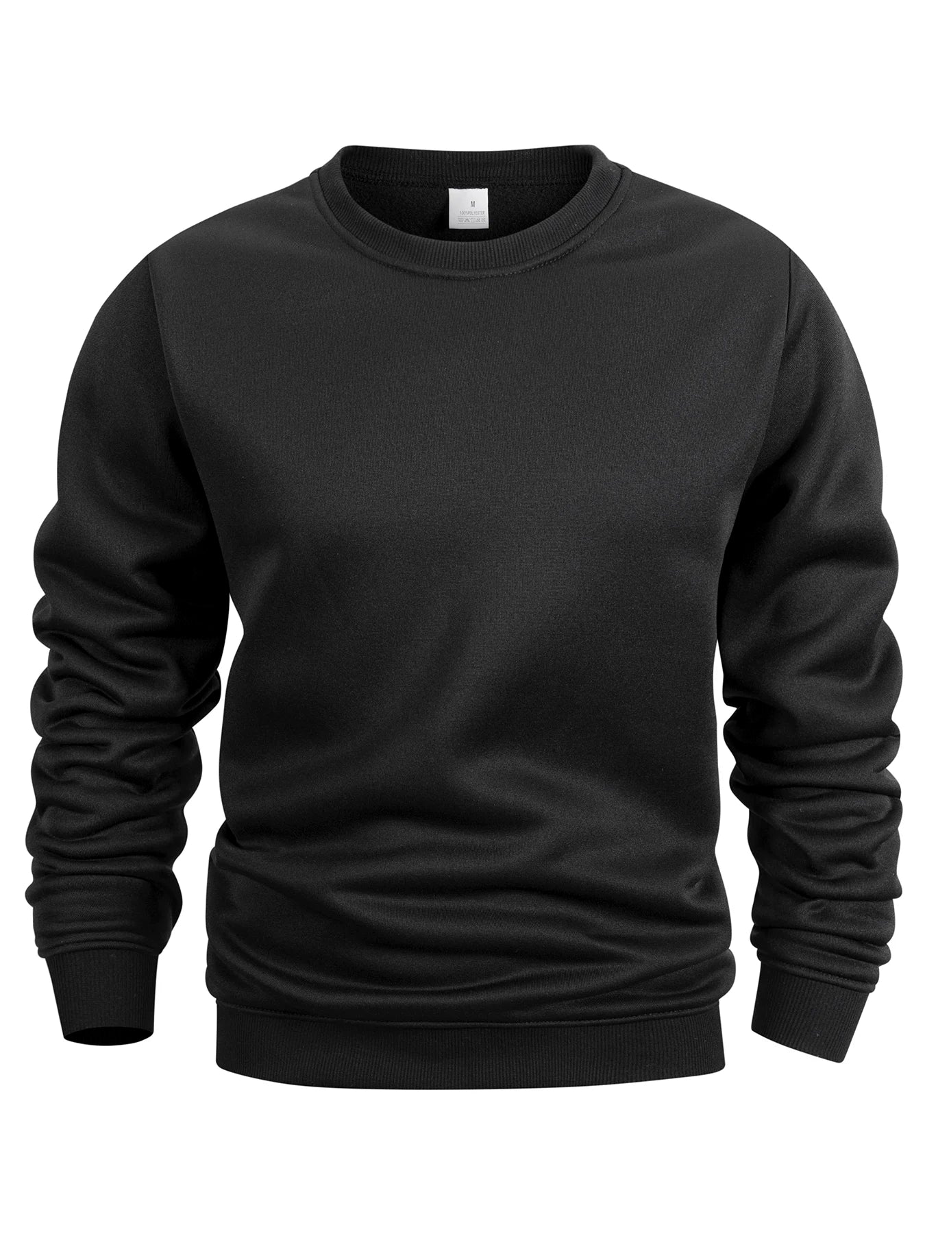 Men’s Crewneck Sweatshirt Solid Color Long Sleeve