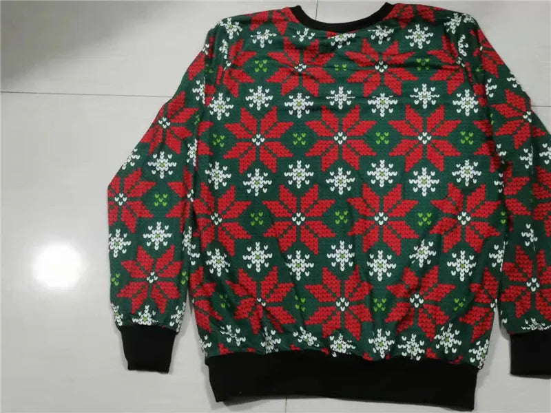 Dog Snowflake Reindeer Santa Ugly Christmas Sweater