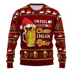 Beer Graphic Ugly Christmas Sweater