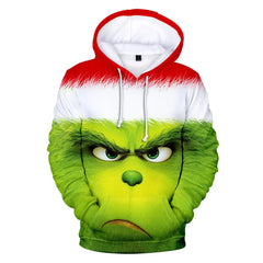 Grinch Inspired Christmas Hoodie – 3D All Over Print Harajuku Pullover