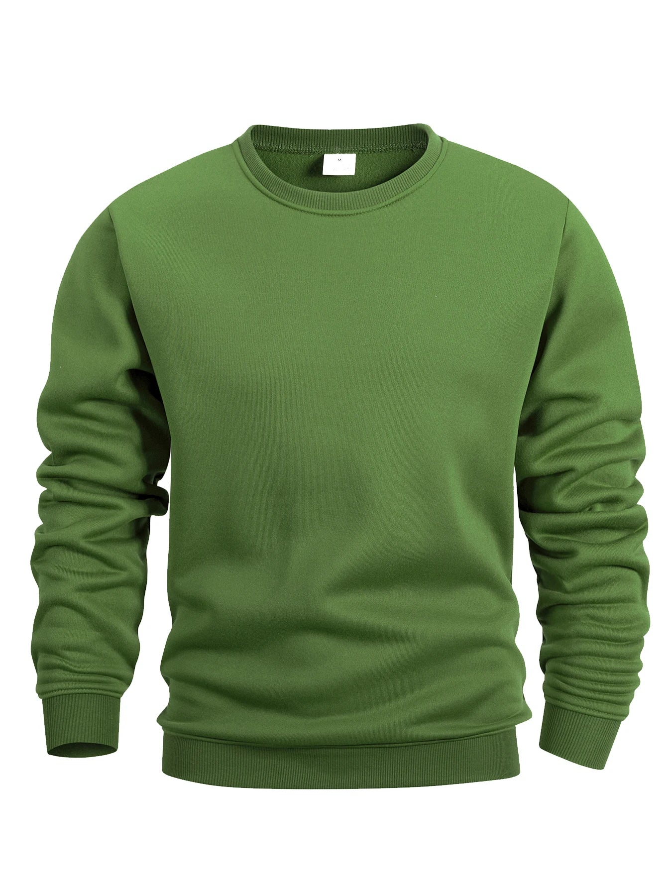 Men’s Crewneck Sweatshirt Solid Color Long Sleeve