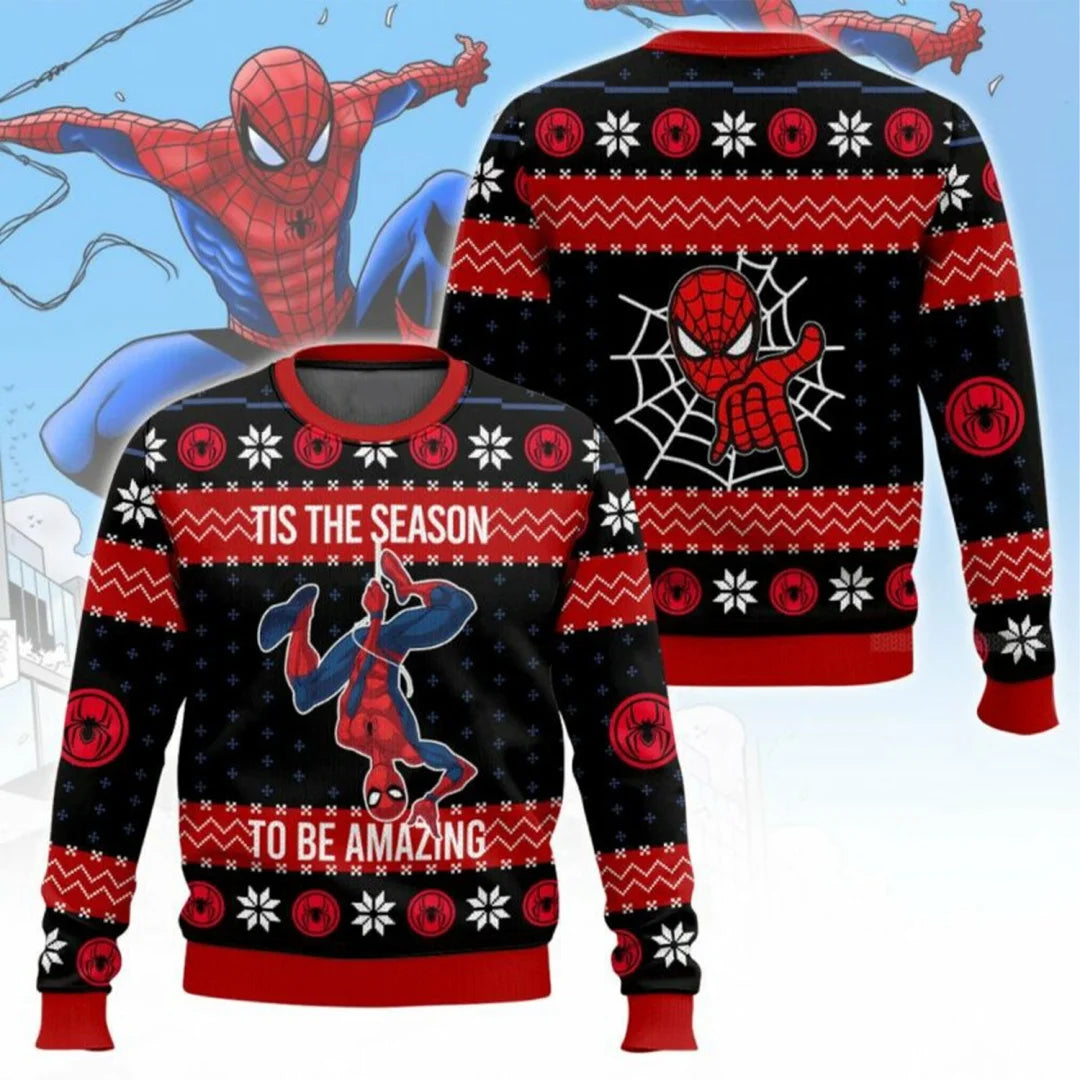 Spider-Hero Inspired Ugly Christmas Sweater