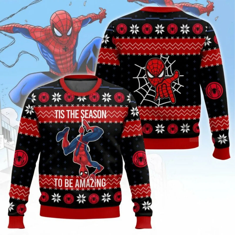 Spider-Hero Inspired Ugly Christmas Sweater