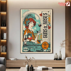 Guns N’ Roses – Because What You Want Tour – Santiago, Chile – Parque Estadio Nacional – Oct 14, 2025 Poster Canvas Wall Art - Get Trend Merch