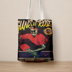 Guns N’ Roses Ping Pong Skeleton Tote Bag Dusseldorf 2025 Tour Merch - Get Trend Merch