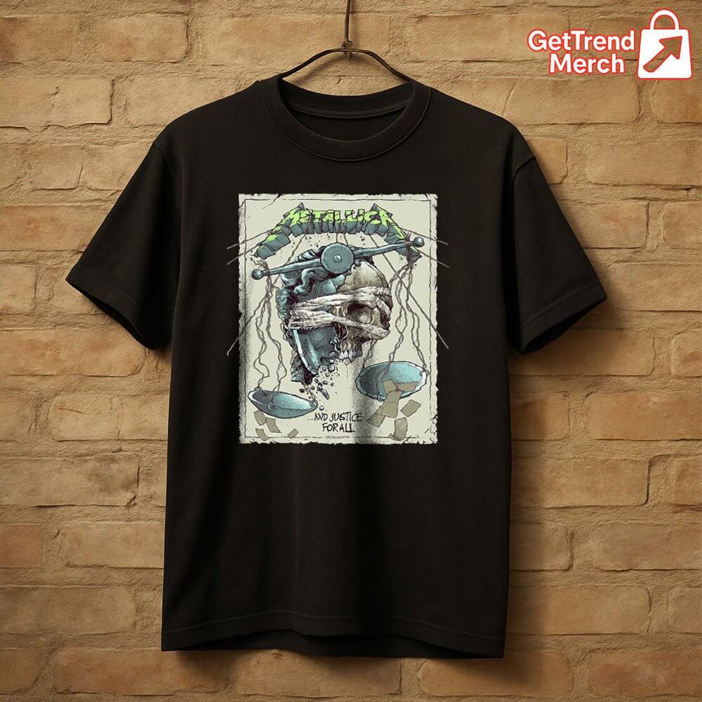 Metallica …And Justice For All Limited Edition T-Shirt – 1988 Album Inspired Tee - Get Trend Merch