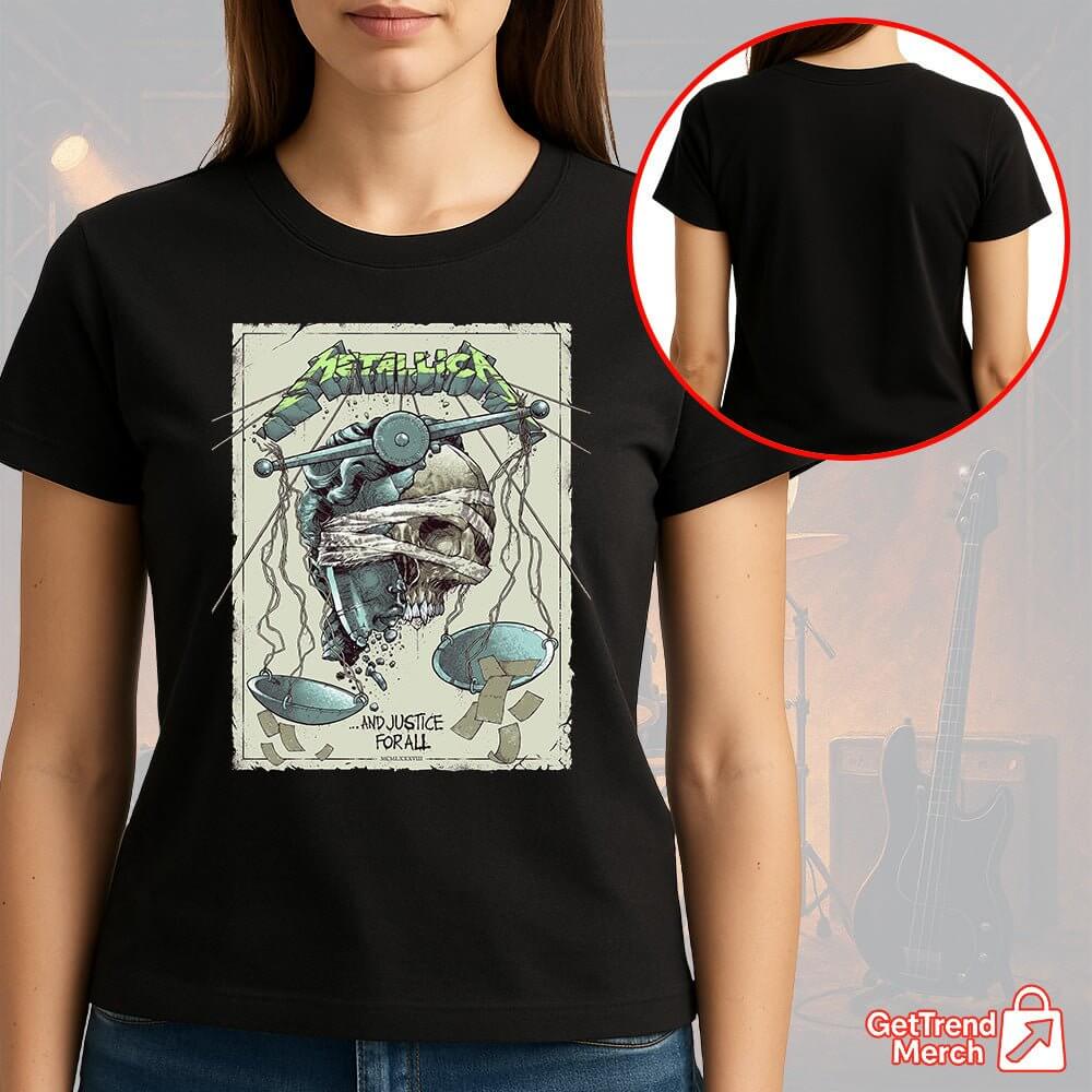 Metallica …And Justice For All Limited Edition T-Shirt – 1988 Album Inspired Tee - Get Trend Merch