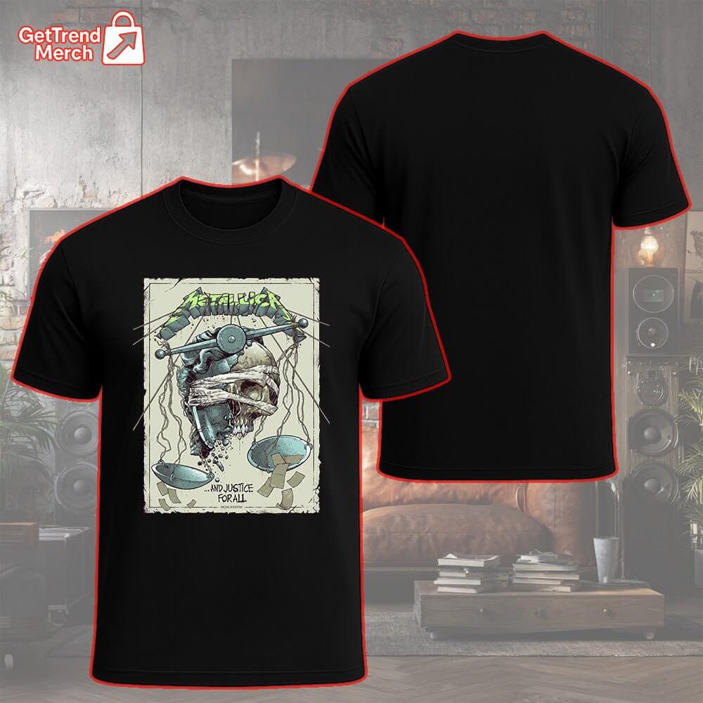 Metallica …And Justice For All Limited Edition T-Shirt – 1988 Album Inspired Tee - Get Trend Merch