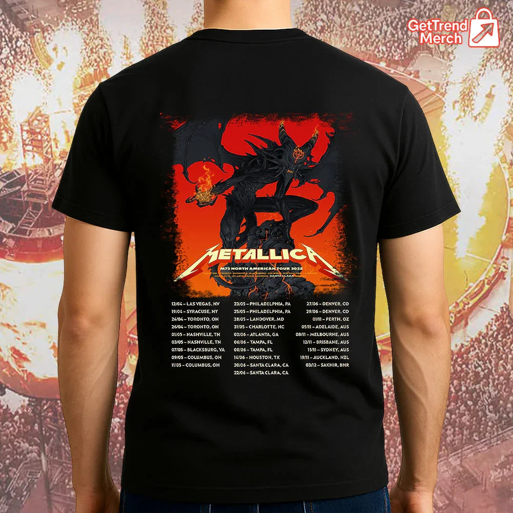 Metallica Concert Tour M72 North American Tour 2025 Santa Clara, Denver, Toronto Demon Poster Art Official T-Shirt, Hoodie, Sweatshirt - Get Trend Merch