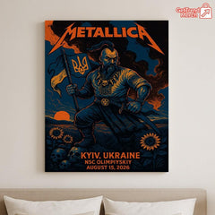 Metallica Kyiv Ukraine 2026 Poster Canvas Wall Art – NSC Olimpiyskiy Concert Exclusive - Get Trend Merch