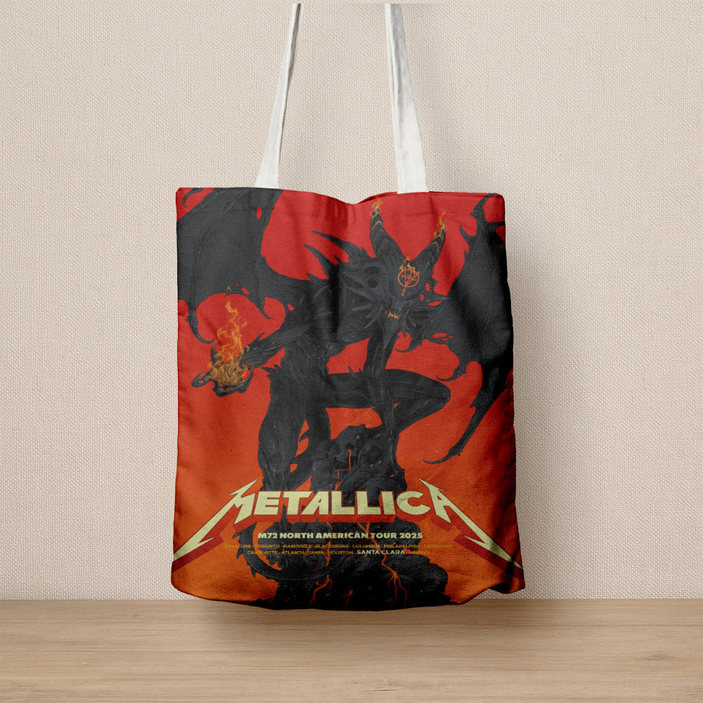 Metallica M72 Santa Clara 2025 Tour Tote Bag – Vance Kelly Design - Get Trend Merch