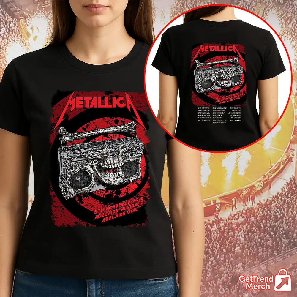 Metallica M72 World Tour November 5, 2025 Adelaide, Australia - Adelaide Oval Tour Shirt