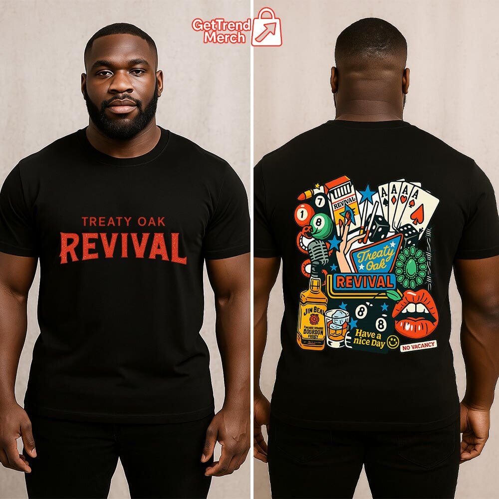 ReTro Treaty Oak Revival Western T-Shirt – Vintage Cowboy Rock Band Graphic Tee - Get Trend Merch